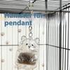 1/2Pcs Pet Fur Keepsake Capsule Keychain Cute Hamster Shape Transparent Hamster Fur Storage Box Hair Storage Pendant