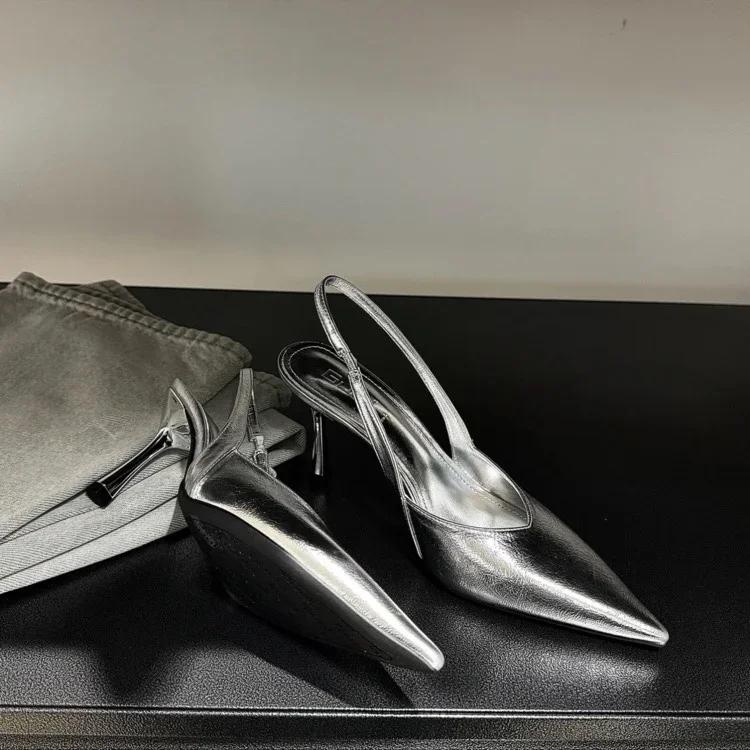 Fashion New Fashion Slip-on Women's High Heels Solid Office and Career Sexy Pointed Toe Heeled Sandals Women High Heel Pumps