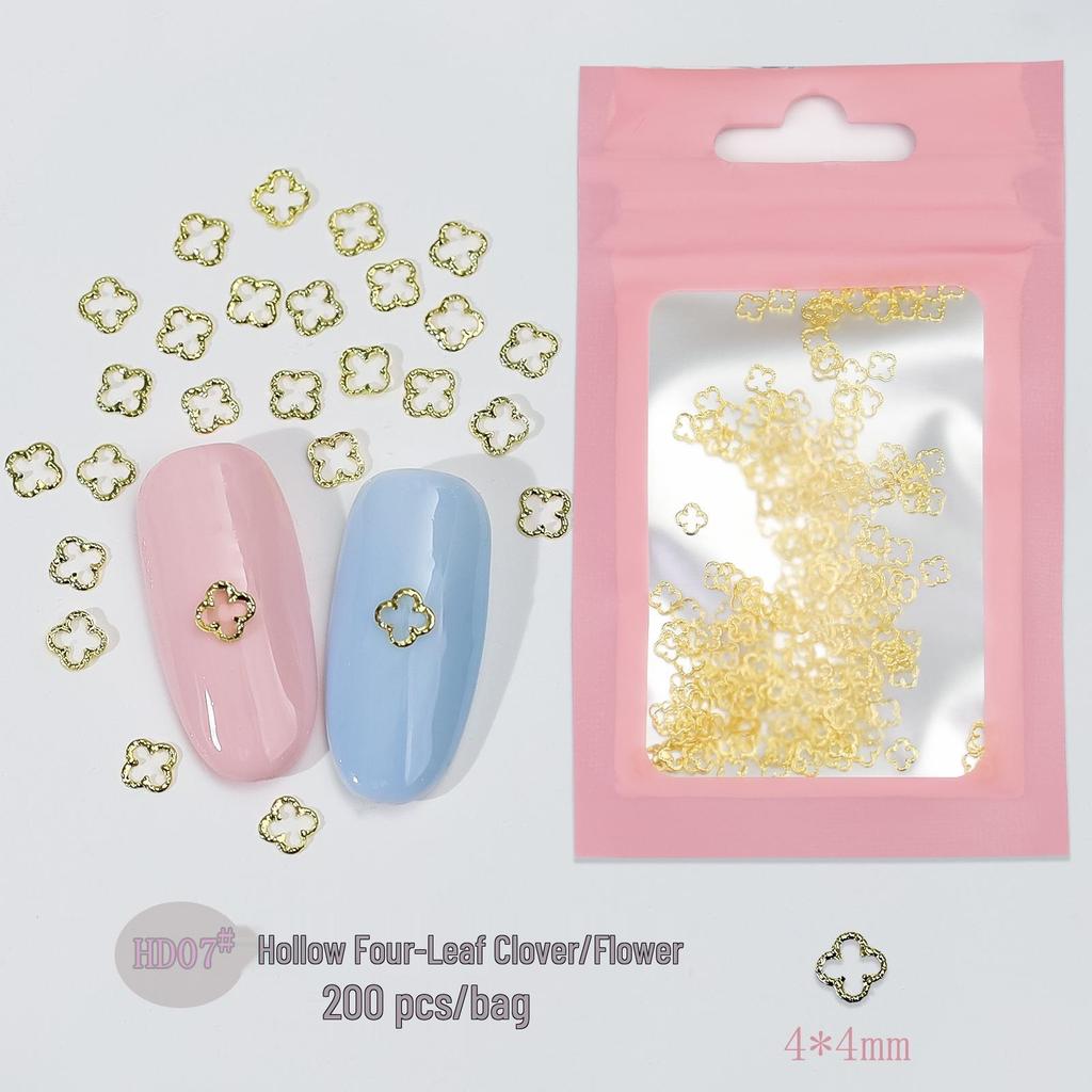 Japanese Style Metal Flower & LOVE Letter Nail Art Decorations