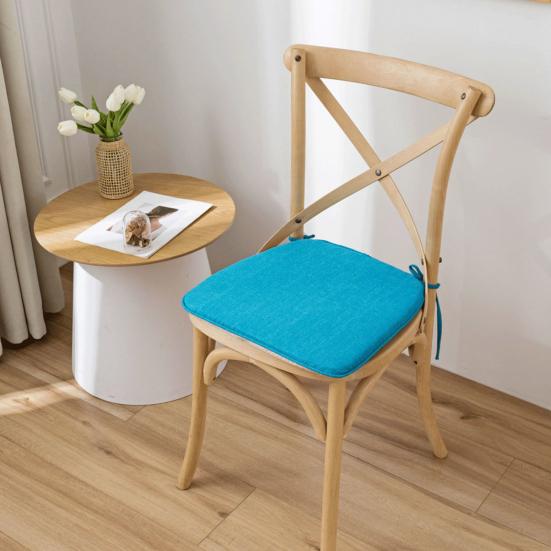 Cuscino in spugna memory foam con doppio design antiscivolo, spesso, staccabile, lavabile, a forma di zoccolo di cavallo, per sedia da ufficio, colore unito, per sala da pranzo