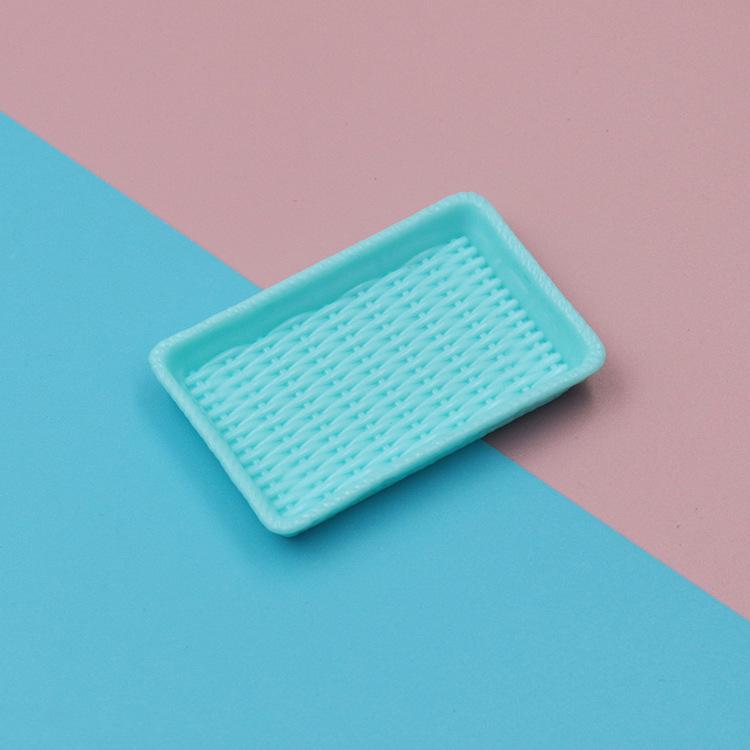 Doll House Simulation Mini Rattan Plate Pastry Plate Dessert Plate Accessories Mini Food Play Tableware Play House Small Toys