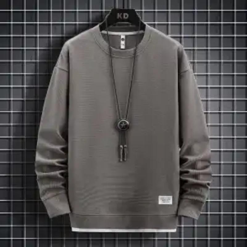 New Waffle Men's Spring Autumn Trendy Casual Sports Versatile Long Sleeve Sweatshirt Trousers Suit