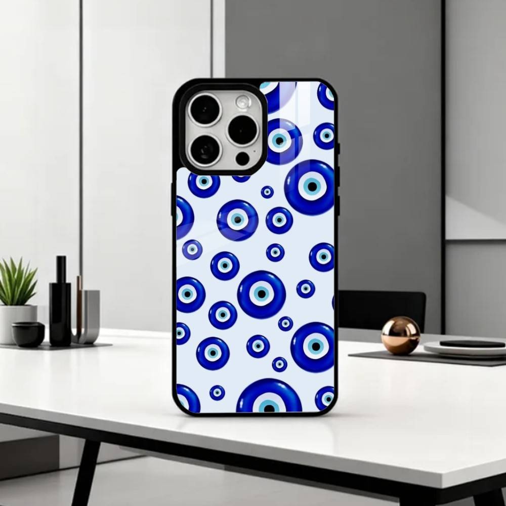 

Turkish L-Lucky Blue Evil Eye Phone Case For iPhone17,16,15,14,13,12,11 Plus,Pro Max Magnetic For Magsafe Wireless Charging iPhone15PROMAX