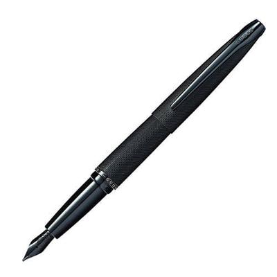 Cross ATX Brushed Black Etched Diamond Pen (Med Fountain)