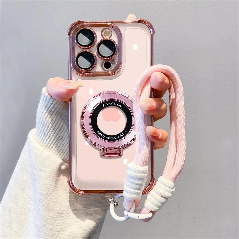 Redmi Note14 Pro Shockproof Magnetic Bracket Phone Case For Xiaomi Redmi Note 14 Pro Plus 4G 5G POCO X7 Pro With Lanyard Cover