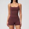 Women's Cross-Border Yoga Vest & Butt-Lifting Shorts Set for Running & Fitness