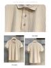 2023 Trendy Mercerized Knitted Polo Shirt – Striped, Short-Sleeved, Lapel Men's Summer Top