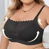 Ultra-thin Single-layer Sexy Deep V Sports Bra See-through Lace Mesh Bra