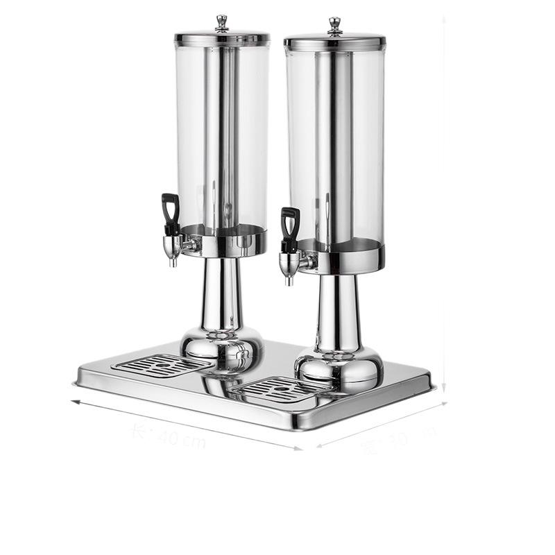 Commercial Beverage Dispenser with Faucet: Double/Single Head Juice Kettle for Hot Pot, Sesame Oil, Vinegar, Soy Sauce - Self-Service Model