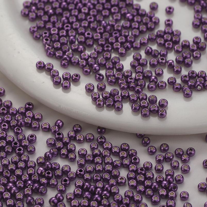 Premium 2.0mm Gold and Silver Glass Round Beads for DIY Jewelry Making