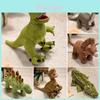 Dinosaurie gosedjur Trex Triceratops Velociraptor Mjuk uppstoppad djur för barn