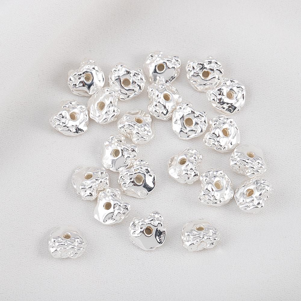

5Pcs 8x8.4mm 18K Gold Color Plated Irregular Lava Shape Charms Beads Copper for DIY Necklace Bracelet Jewelry Making Accessories 5pcs