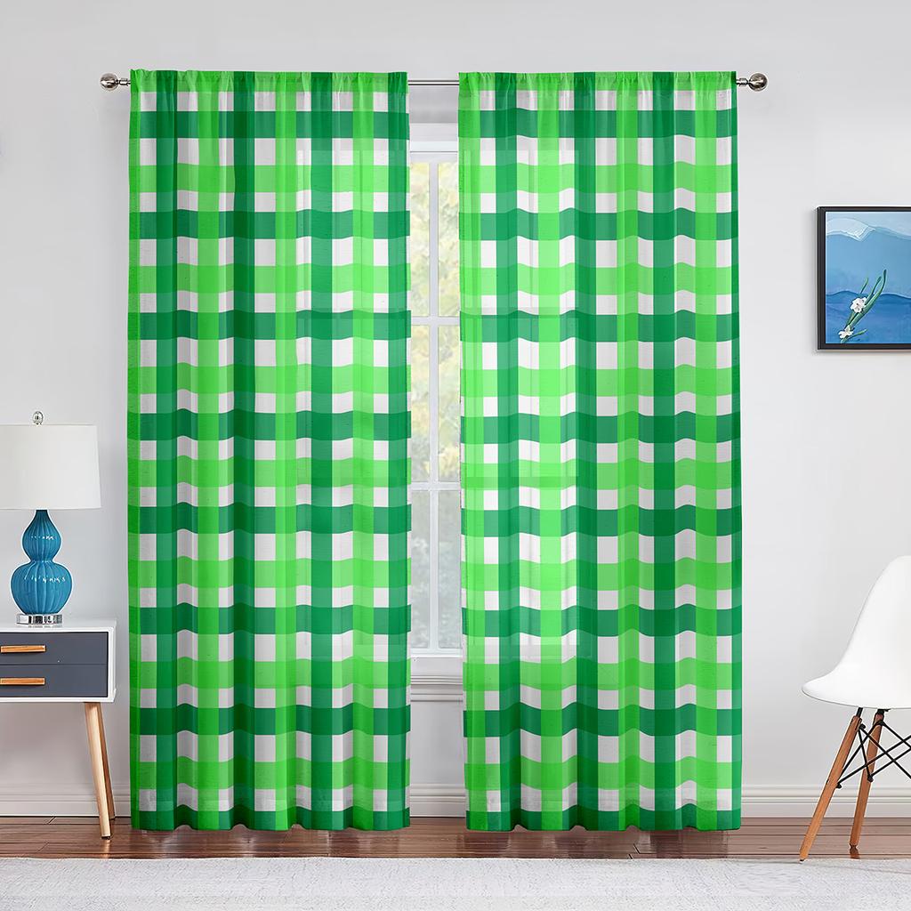 Perdele pentru fereastră din tul cu dungi, retro, negru, galben, în carouri, pentru camera de zi, draperii de bucătărie, șifon, perdea transparentă pentru dormitor