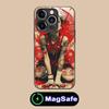 Retro Tattoo Girl Mobile Phone Case for iPhone 17 16 15 14 13 12 11 Air Pro Max Plus Mini MagSafe Glass Colorful Cover Pretty