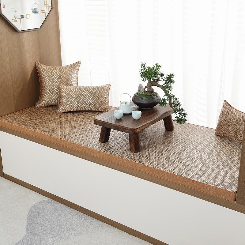 Chinese Summer Window Cushion Ledge Cushion Tatami Cushion Summer Mat Sofa Removable and Washable Sponge Window
