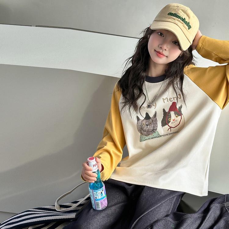 2026 Spring/Autumn Stylish Girls  Cartoon Two-Piece Suit 160cm