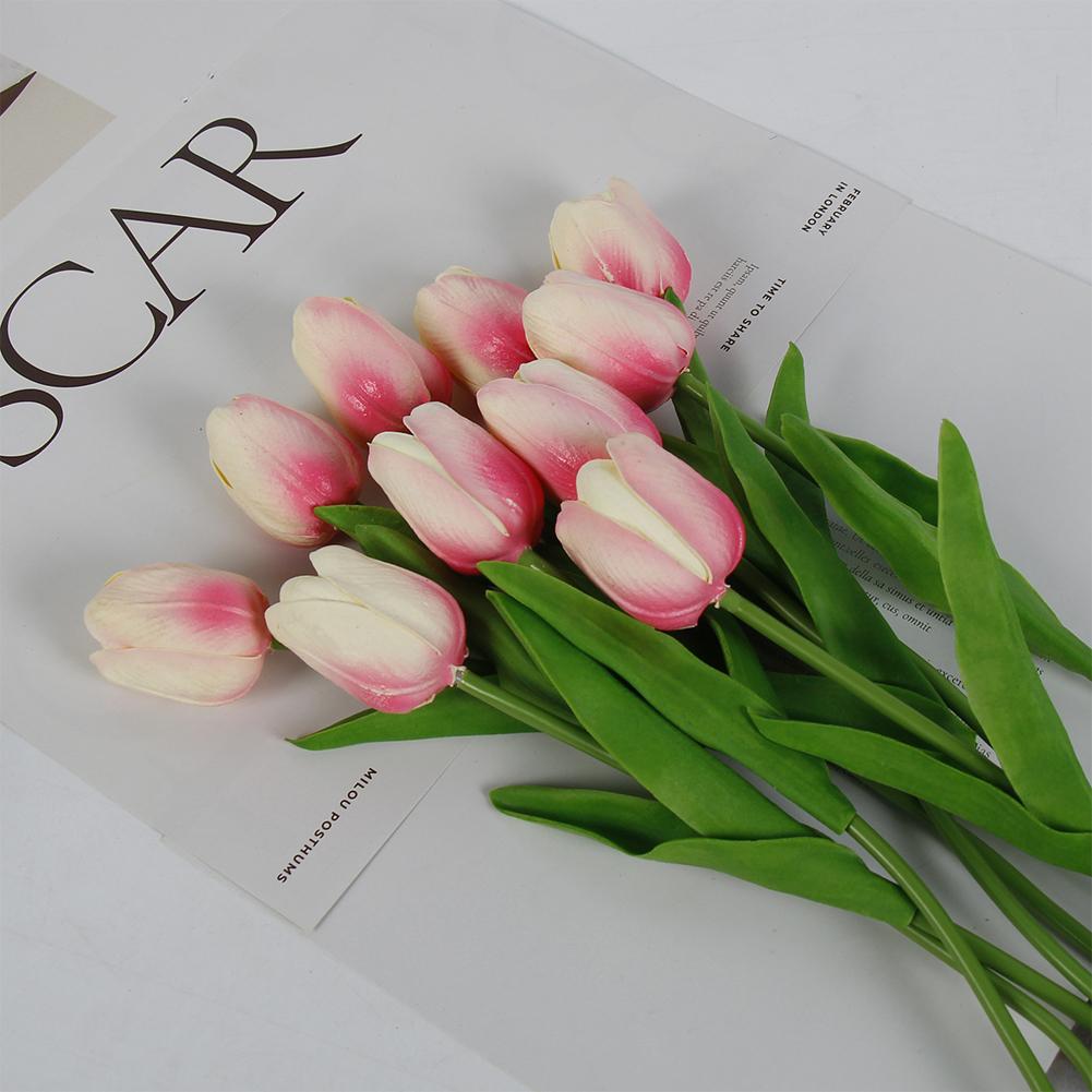 Home Decoration Artificial Tulips Wedding Home Low Maintenance Realistic Appearance Vibrant Colors For Home For Living Room