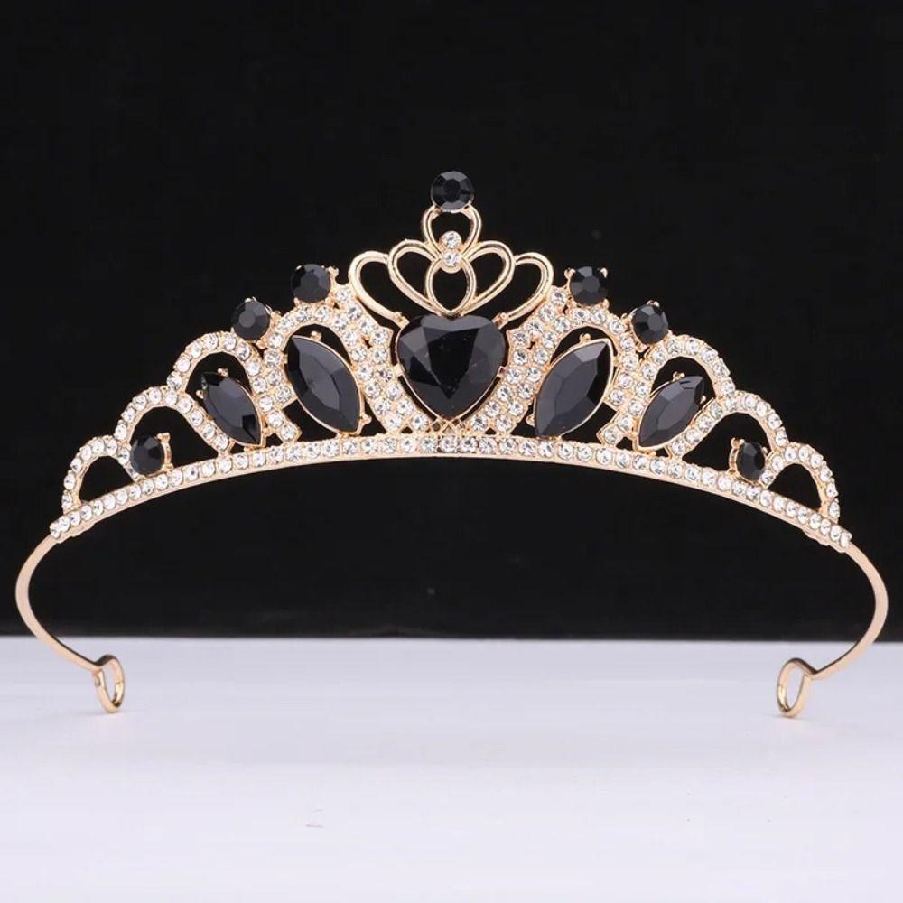 Heart-Shaped Princess Tiara Bling Bling Children's Crown Wedding Dress Accessories