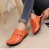 Genuine Leather Shoes Women Soft Flats Elastic Mother Shoes Comfortable Casual Walking Driving Shoes Non-slip