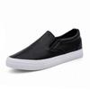 Slip-On-Schuhe aus weißem PU-Leder, Segeltuch, Freizeit-Sneaker, Muffin-Plattform, Studenten-Outdoor-Schuhe