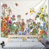 Blomma Bi Tapestry Väggbonad Bohemisk Tropisk Växt Hippie Bohemisk Sovsal Modern Stil Bakgrundsduk Dekor