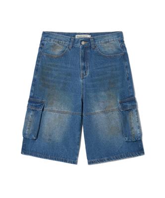 PHYSICAL DEPARTMENT Bermuda Cargo Denim Pants_Blue