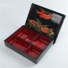 5-Compartment Bento Box Five Compartments Meal Container Black and Red