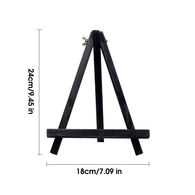 Holz Staffelei zum Malen, 20cm 24cm 30cm 40cm 50cm Höhe Klappbarer Tischständer Dreieckige Halterung, Malzubehör, 1 Stück HJ-02
