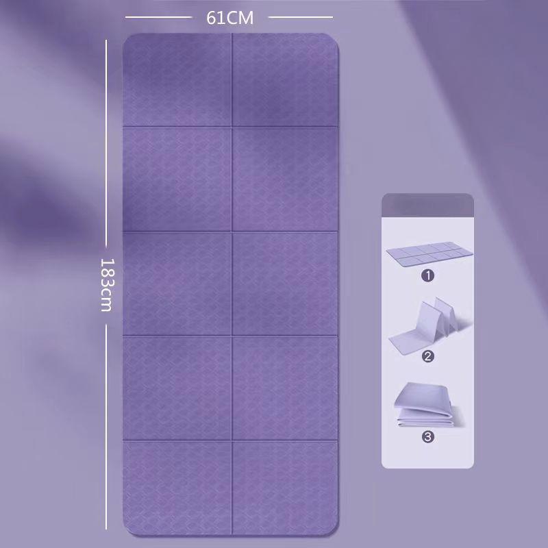 

Удобный и складной коврик для йоги для домашнего использования. Портативный утолщенный противоскользящий домашний коврик для фитнеса. Студенческий противоскользящий детский коврик для сна. 183*61*0.4cm