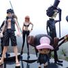 High Quality One Piece Handicraft Model Golden City Movie Edition Black Clothes Straw Hat Team 9 Full Set Luffy Zoro Pvc Figures