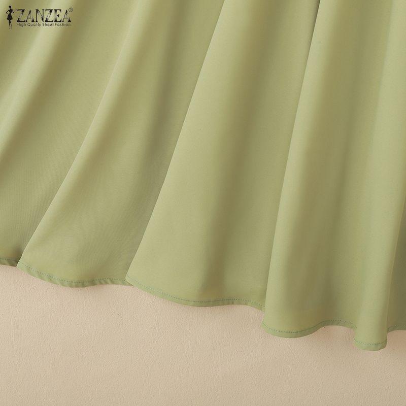 ZANZEA Damen Kurzarmbluse und Lange Röcke Sommer Zweiteilige Anzugsets