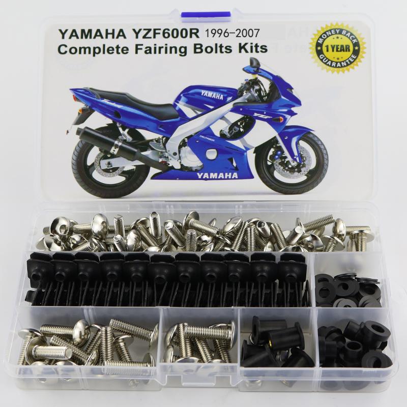 Fit For Yamaha YZF600R YZF-600R 1996-2007 Motorcycle Complete Full Fairing Bolts Kit Clips Screws Steel