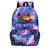 Among Us Game Merchandise Cartoon Print Student Bag + Oblique Span Bag + Shoulder Bag Combination