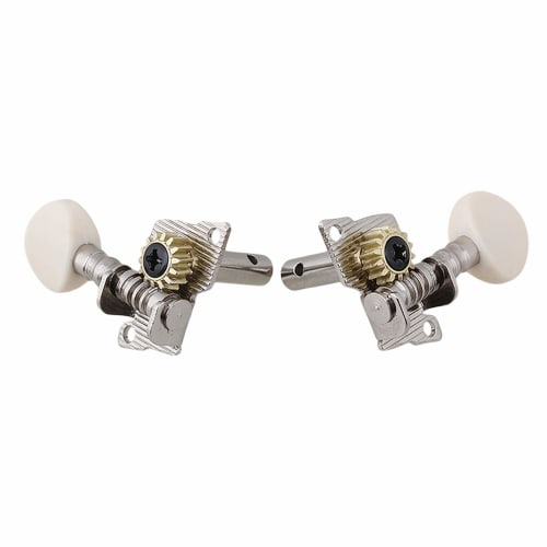 MoyinMusic BQLZR 2R2L Tuning Pegs Machine Heads for Ukulele 4-String Guitar with Ivory Buttons
