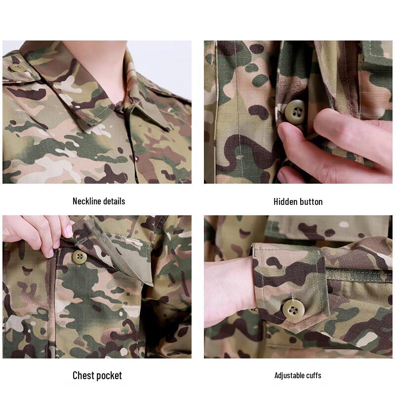 Chunsen Men's BDU Camouflage Outdoor Training Uniform Set