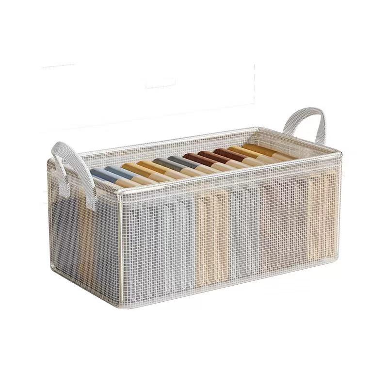 Foldable Multi-layer Transparent Storage Box for Seasonal Clothes