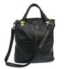 Lederrucksack Damen Schwarz First Layer Rindsleder Damenrucksack Trendy Fashion Vielseitige Damentasche aus weichem Leder