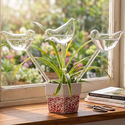 3/6pcs Plastic Plant Watering Globes, Self-Watering Bird-Shaped Globes Self-Watering Planter Inserts, Plant Watering Devis