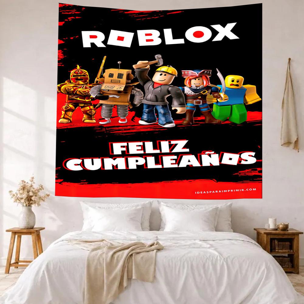 Roblox Wall Decor Tapestry Art For Pet Memorial Birthdaywedding Party Backdrop Family Gift