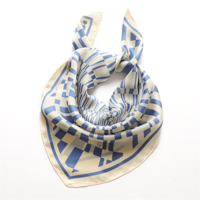 71X71cm square scarf women's scarf new autumn and winter scarf decoration versatile simple temperament silk scarf headscarf sun protection