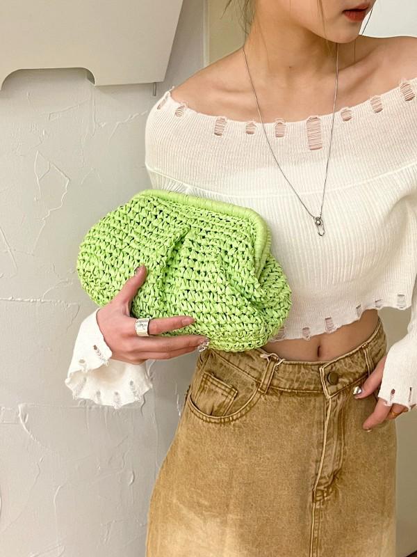Women's Straw Beach Bag - Versatile Crossbody and Handheld Woven Bag