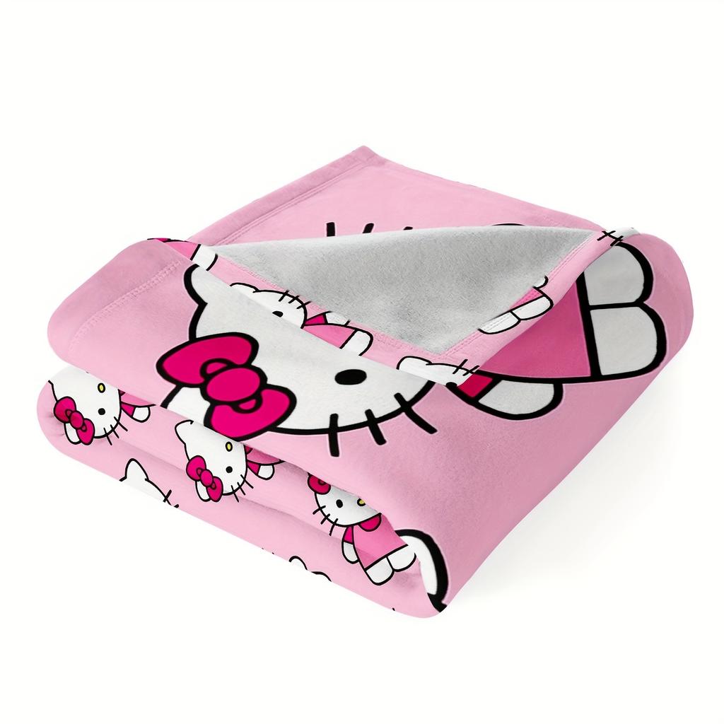Sanrio Hello Kitty Pink Blanket Soft Fluffy Flannel Blanket Multi-Functional Blanket For All Seasons Home Leisure Blanket