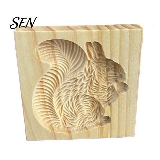 Nonstick Dough Stamp Molds Wood Cookie Cutter Mold, Round Gingerbread Biscuit for Easy Release Cake Embossers DIY Baking, Fondant Decoration, Holiday