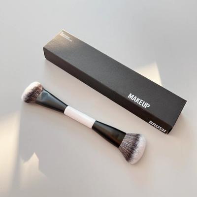 F4 Doppelseitiger Foundation-Gesichtspinsel Doppelseitiger Puder-Rouge-Kontur- und Lidschatten-Concealer-Make-up-Pinsel