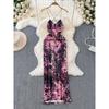 Fashion Sexy Leopard Print Sling Dress Sanya Vacation Bag Arm Dress Pure Desire Wind Sexy Seaside Backless Dress
