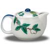 Waza no Kura Stylish Japanese Tableware Kutani Ware Teapot Pot with Crow Gourd Design and Tea Strainer Ceramic Brand Tableware Made in Japan Birthday