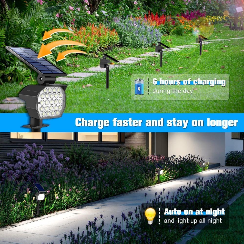 Lampă solară peisaj în aer liber pentru gazon Lampă de podea de grădină cu LED, impermeabilă, de uz casnic, de vilă, de grădină, priză Cablaj gratuit