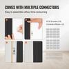 Wood Slat Acoustic Panels 8 PCS 96 X 6 Inch for Modern Wall Matte Black