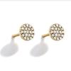 Alloy Round Unique Stud Earrings Minimalist European American Jewelry Trendy