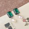 Silverstone S925 Silver Crystal & Pearl Dangle Earrings - Women's Retro Christmas Gift
